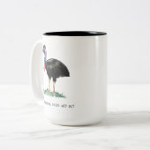 Mooie Cassowary Mok met twee-tonen koffie (Voorkant links)