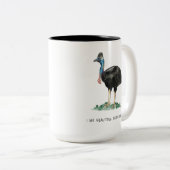 Mooie Cassowary Mok met twee-tonen koffie (Voorkant rechts)