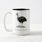 Mooie Cassowary Mok met twee-tonen koffie (Links)