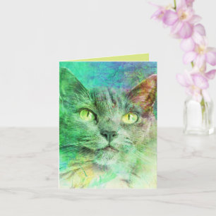 Mooie Cat Art - Blank Kaart