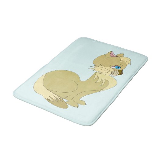 Mooie Cat Bath Mat (Gekanteld)