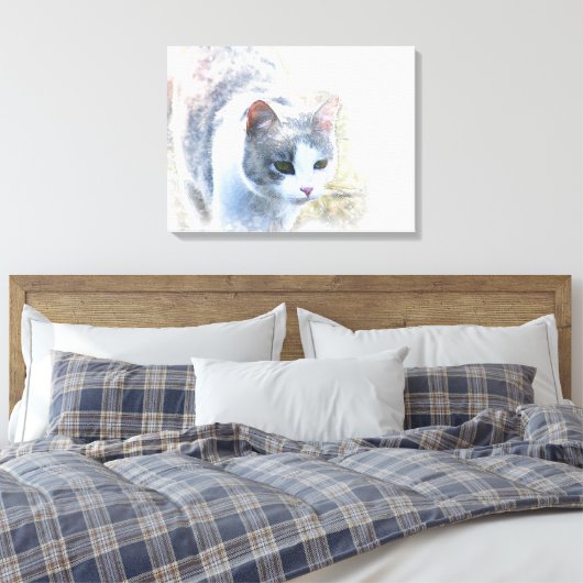 Mooie Cat Canvas Art (Insitu (Slaapkamer))