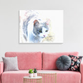 Mooie Cat Canvas Art (Insitu (Woonkamer))