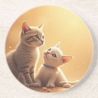 Mooie Cat Couple Onderzetter