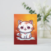 Mooie Cat Kawaii stijl Clipart-47758 Briefkaart (Staand voorkant)