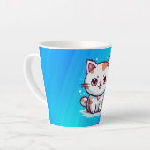 Mooie Cat Kawaii stijl Clipart-47758 Latte Mok (Linkerhoek)