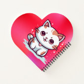 Mooie Cat Kawaii stijl Clipart-47758 Notitieboek (Achterkant)