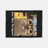Mooie Cat Meme Clic Art Schattige Kitten Erm Fleece Deken (Voorkant (Horizontaal))