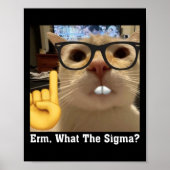 Mooie Cat Meme Clic Art Schattige Kitten Erm Poster (Voorkant)