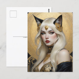 Mooie catgirl, Postcrossing Briefkaart