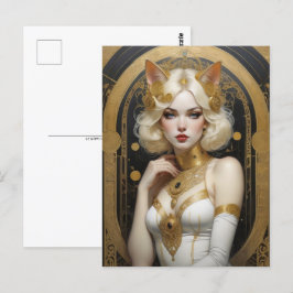 Mooie catgirl, Postcrossing Briefkaart