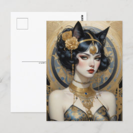 Mooie catgirl, Postcrossing Briefkaart