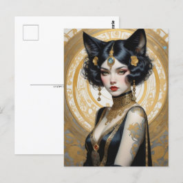 Mooie catgirl, Postcrossing Briefkaart