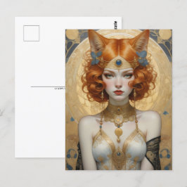 Mooie catgirl, Postcrossing Briefkaart