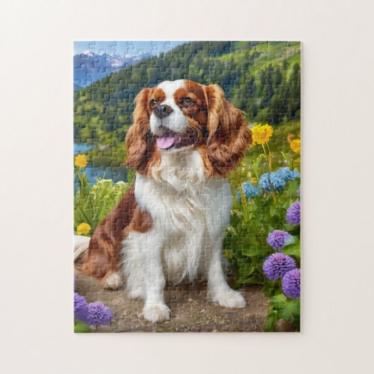 Mooie Cavalier King Charles spaniel puzzel (Verticaal)