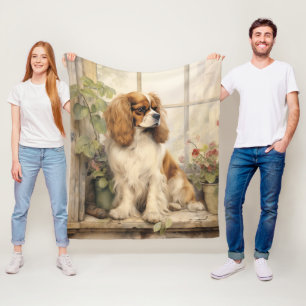 Mooie Cavalier Spaniel Fleece Deken