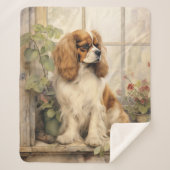 Mooie Cavalier Spaniel Sherpa Deken (Voorkant)