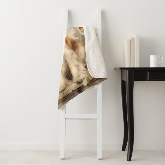 Mooie Cavalier Spaniel Sherpa Deken (In situ)