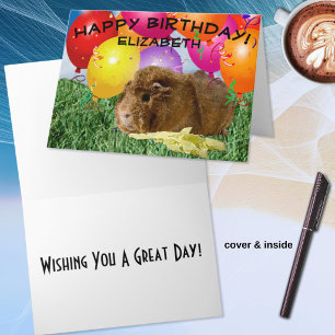 Mooie Cavia Feestballonnen Kind Persoonlijke Kaart