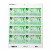 Mooie Cedar Naalden Bruiloft Adres Label (Full Sheet)