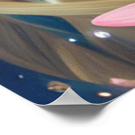 Mooie Cello Violin of pas op een mooie plek Poster (Hoek)