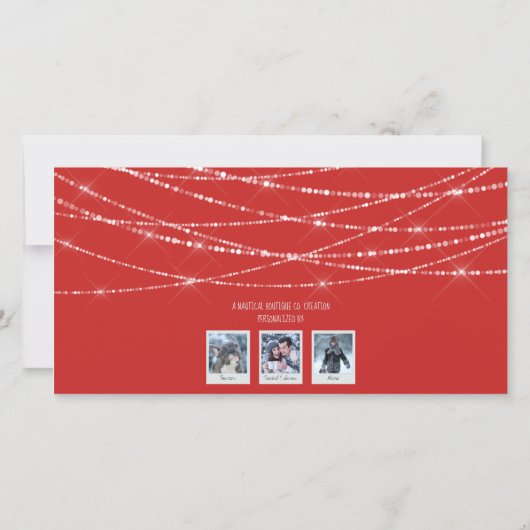 Mooie Challah-dagen La La La 3-foto kerstkaart (Achterkant)