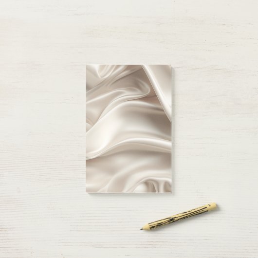 Mooie Champagne Gouden Romantische Nep Satijn Brui Post-it® Notes (Op bureau)