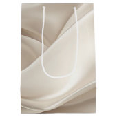 Mooie Champagne Gouden Romantische Nep Satijnen Br Medium Cadeauzakje (Achterkant)