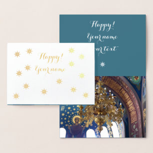 Mooie Chandelier in de kathedraal Folie Kaarten