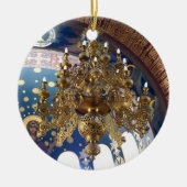 Mooie Chandelier in de kathedraal Keramisch Ornament (Voorkant)