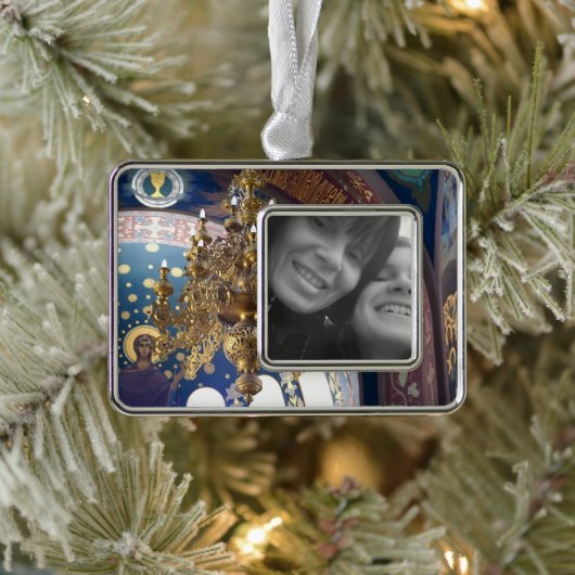 Mooie Chandelier in de kathedraal Verzilverd Omlijst Ornament (Boom)