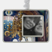 Mooie Chandelier in de kathedraal Verzilverd Omlijst Ornament (Voorkant)