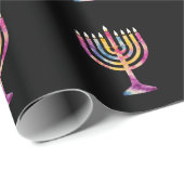 Mooie  Chanoeka Menorah Happy Chanoeka Cadeaupapier (Rol Hoek)