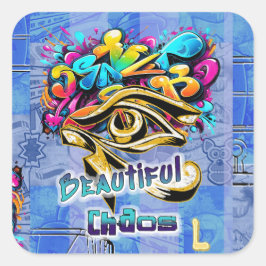 Mooie Chaos, 3x3 in Vierkante Sticker