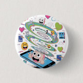 Mooie Chaos  Ronde Button 3,2 Cm (Voorkant)