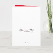 Mooie Charmante Feliz Navidad Wish met Holly Feestdagen Kaart (Achterkant)