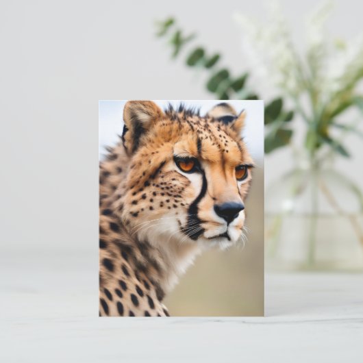 Mooie Cheetah Briefkaart (Staand voorkant)
