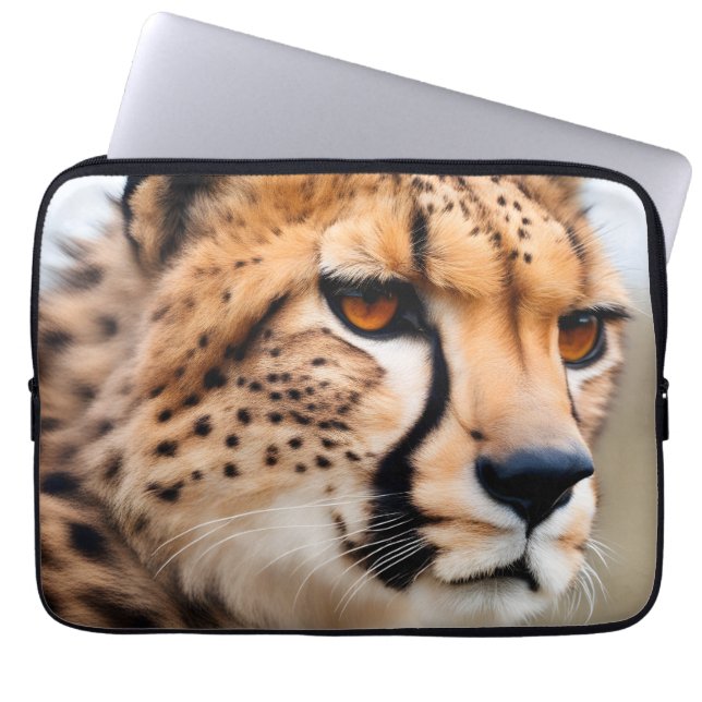 Mooie Cheetah Laptop Sleeve (Voorkant)