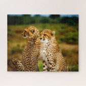 Mooie Cheetah Siblings, Jigzaag Puzzle Legpuzzel (Horizontaal)
