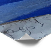 Mooie Chefchaouen De Blauwe Marokkaanse Stad Poster (Hoek)