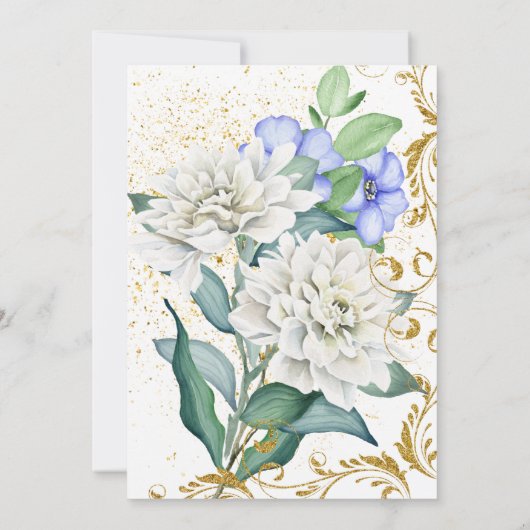 Mooie chemicaliën met Faux Gold Glitter Swirls Kaart (Achterkant)