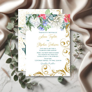 Mooie chemicaliën met Faux Gold Glitter Swirls Kaart
