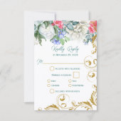 Mooie chemicaliën met Faux Gold Swirls RSVP (Voorkant)