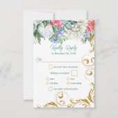 Mooie chemicaliën met Faux Gold Swirls RSVP (Voorkant)