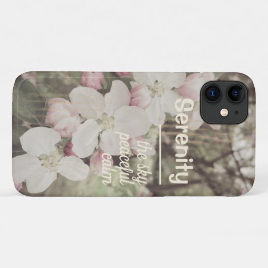 Mooie Cherry Blossom, aangepaste naam met betekeni Case-Mate iPhone Case (Achterkant (horizontaal))