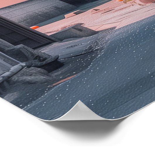 Mooie Cherry Blossom-boom Poster (Hoek)