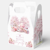Mooie Cherry Blossom Bridal Tea Bedankdoosjes (Geopend)