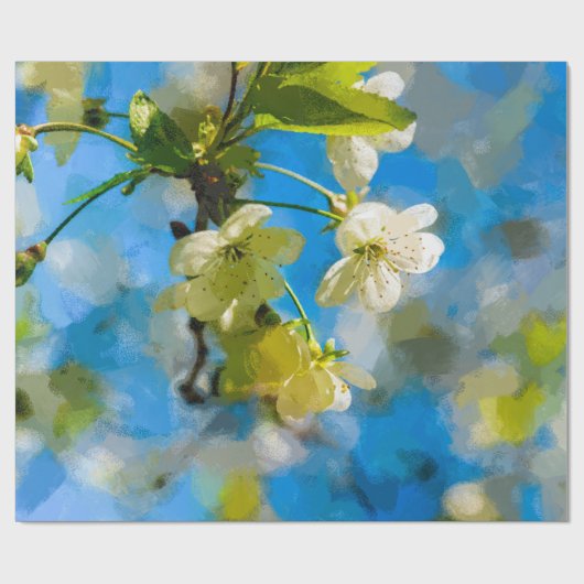 Mooie Cherry Blossom Cadeaupapier (Vlak)