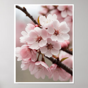 Mooie Cherry Blossom Flower Wall Poster Art