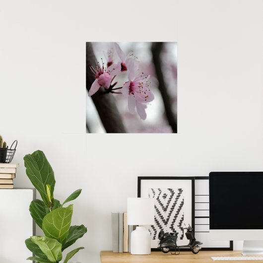 Mooie Cherry Blossom Flowers Poster (Thuiskantoor)